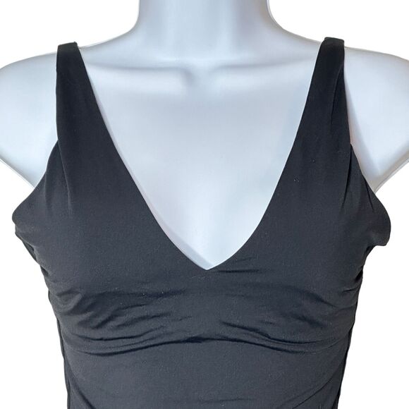 Everlane Renew V-Neck One Piece Swimsuit Black Women Small NWT Adjustable Straps - Picture 5 of 12